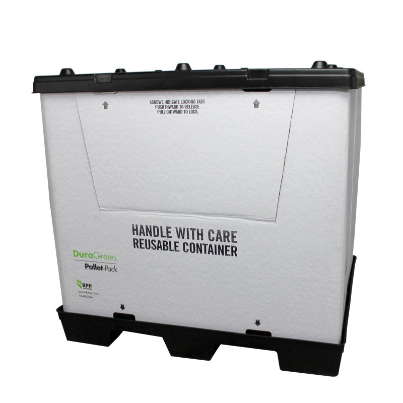 DuraGreen® Pallet Pack Container | 40 x 48 x 45 | Drop Door – Bulk