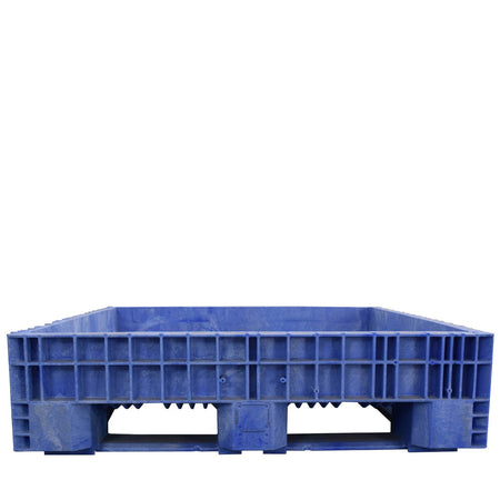 45x48x12 Blue Fixed Wall Bulk Container side view