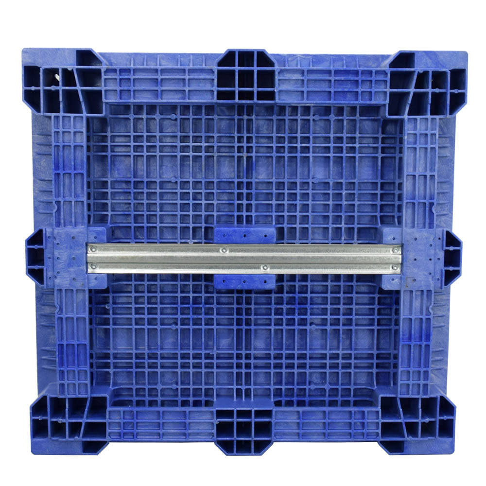 45x48x12 Blue Fixed Wall Bulk Container Bottom View