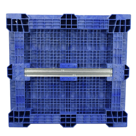 45x48x16 Blue Fixed Wall Bulk Container Bottom View