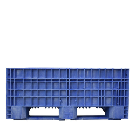 45x48x19 Blue Fixed Wall Bulk Container side view