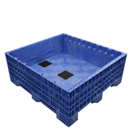 45x48x19 Blue Fixed Wall Bulk Container top view