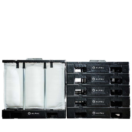 40" x 48" x 43" Stackable FIBC one open five collapsed