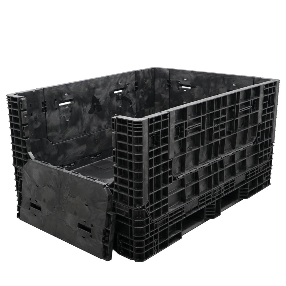 65" x 48" x 34" Extended-Length Collapsible Bulk Container one drop door