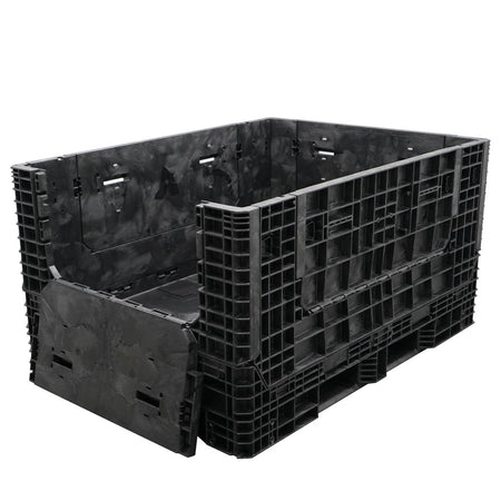 65" x 48" x 34" Extended-Length Collapsible Bulk Container one drop door