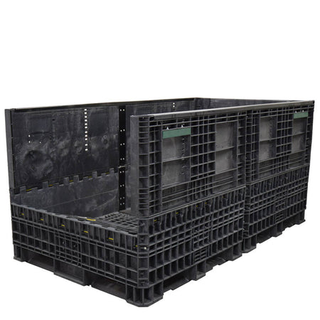 90" x 48" x 42" Extended-Length Collapsible Bulk Container one wall down