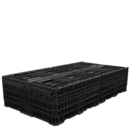 90" x 48" x 42" Extended-Length Collapsible Bulk Container collapsed 