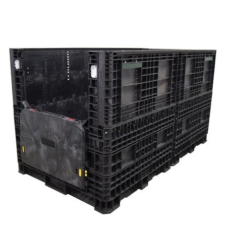 90" x 48" x 50" Extended-Length Collapsible Bulk Container one door down