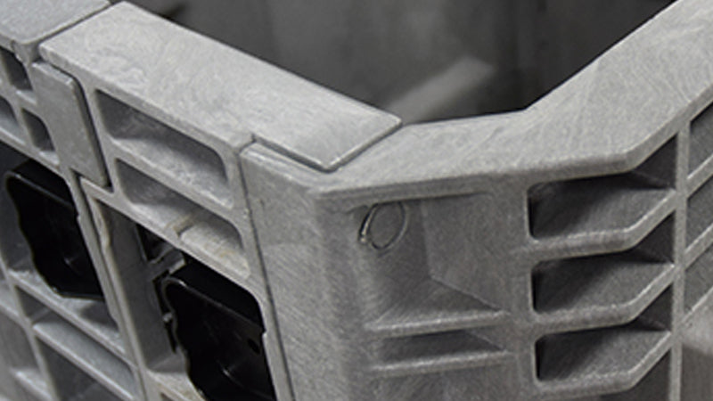 Grey bulk container corner 