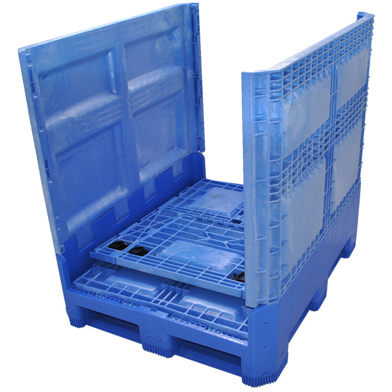 40" x 48" x 46" Medium-Duty Collapsible Bulk Container Two Walls Down