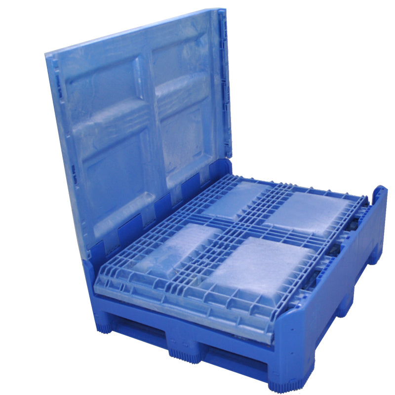 40" x 48" x 46" Medium-Duty Collapsible Bulk Container Three Walls Down