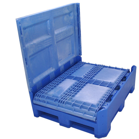 40" x 48" x 46" Medium-Duty Collapsible Bulk Container Three Walls Down