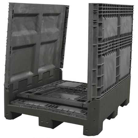 40" x 48" x 46" Medium-Duty Collapsible Bulk Container Two Walls Down
