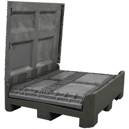 40" x 48" x 46" Medium-Duty Collapsible Bulk Container Three Walls Down