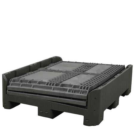 40" x 48" x 46" Medium-Duty Collapsible Bulk Container Fully Collapsed 