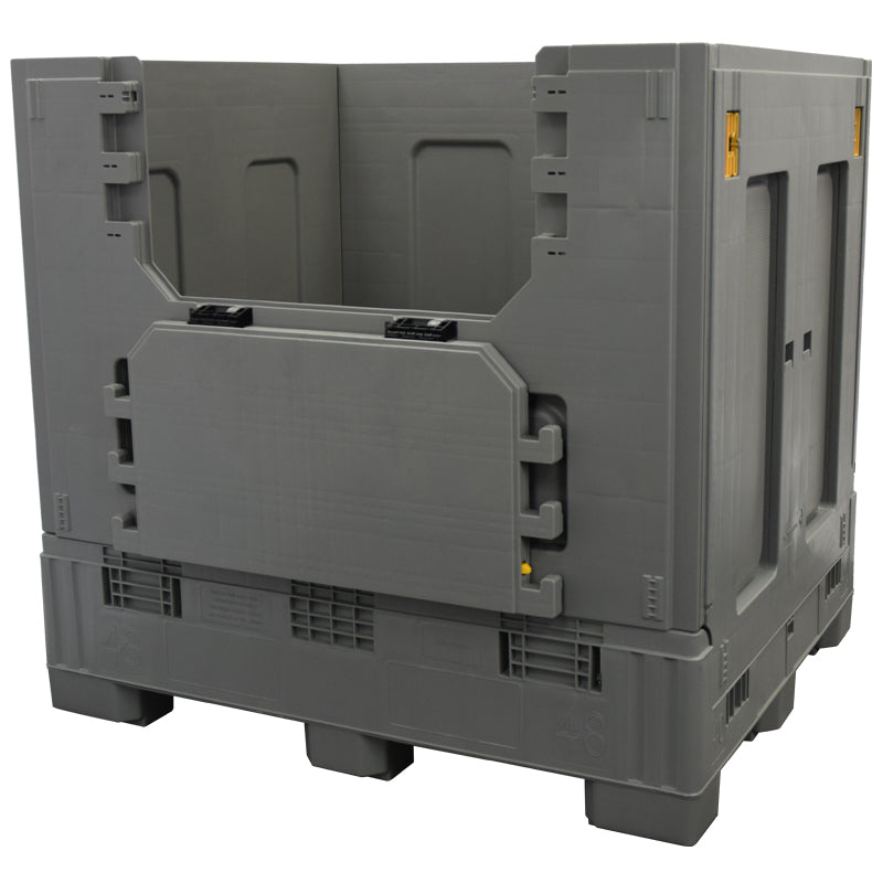 40" x 48" x 46" Plastic Gaylord drop door down