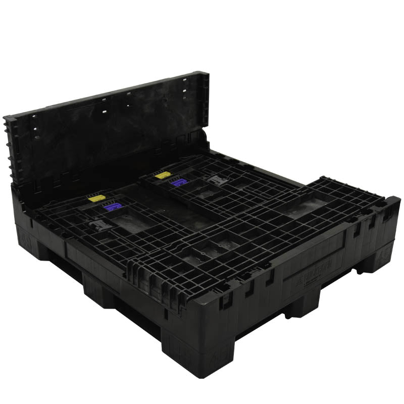 45" x 48" x 25" bulk container three walls down