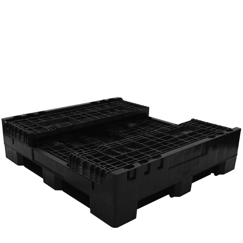 45" x 48" x 25" bulk container fully collapsed