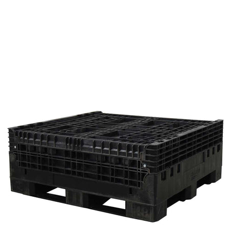 45" x 48" x 41" Solid Floor Collapsible Bulk Container collapsed 