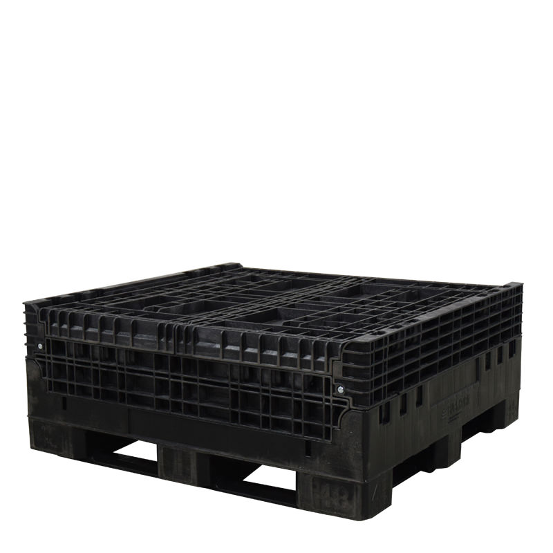 45" x 48" x 41" Collapsible Bulk Container collapsed 