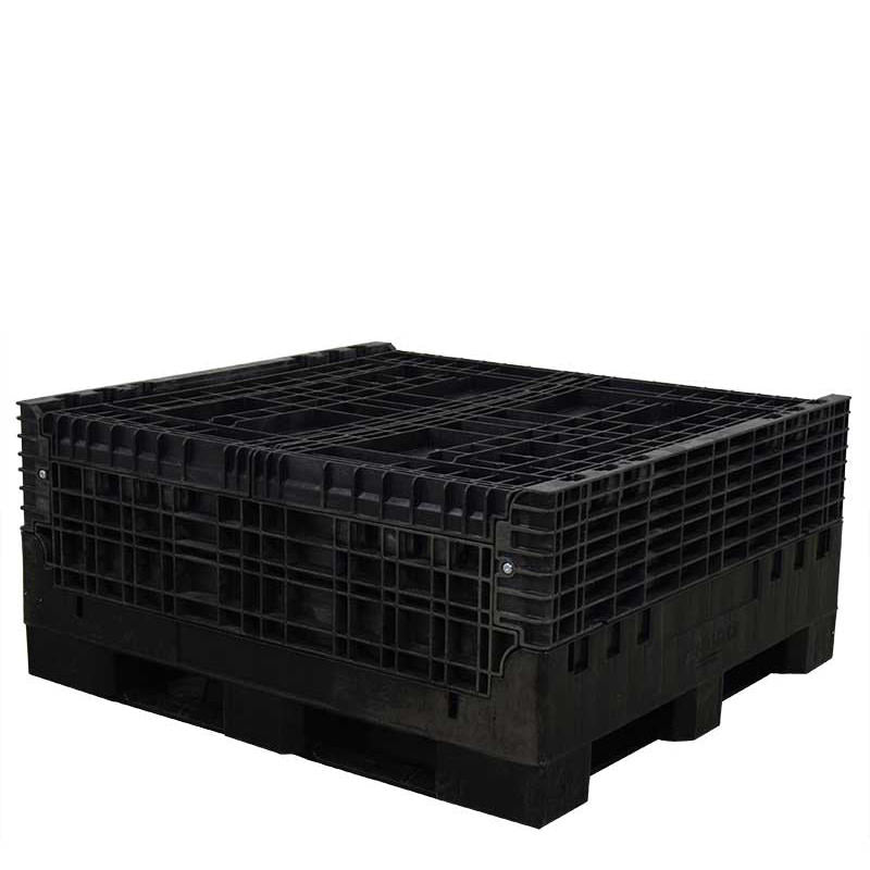 45x48x44 solid floor bulk container fully collapsed