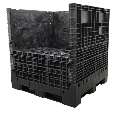 45" x 48" x 51" Solid Floor Collapsible Bulk Container one wall down