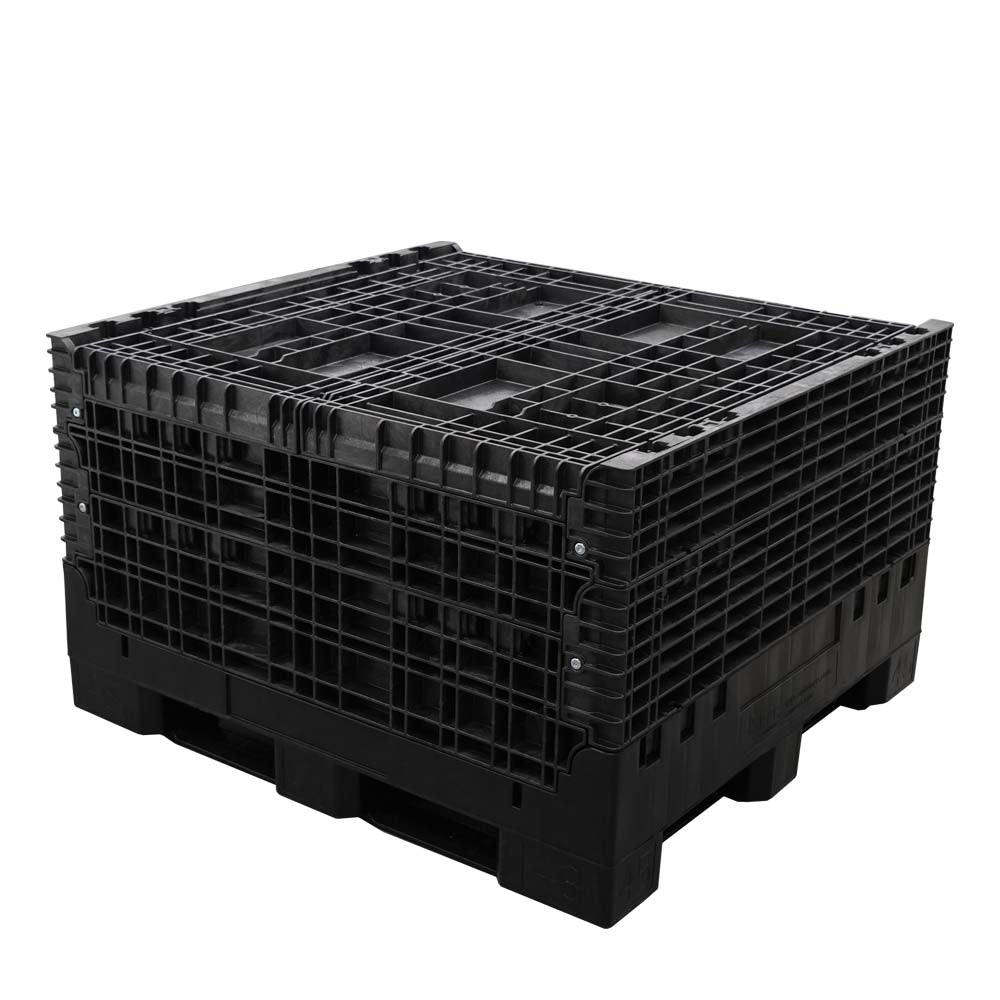 45" x 48" x 51" Solid Floor Collapsible Bulk Container collapsed 