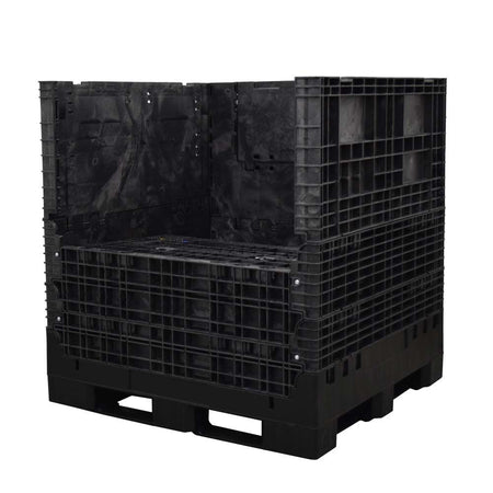 45" x 48" x 51" Solid Floor Collapsible Bulk Container one wall down
