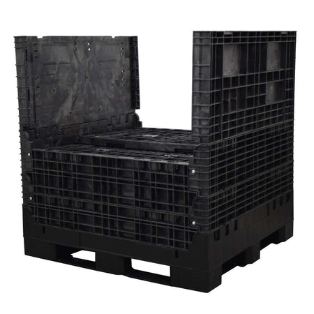 45x48x51 solid foor bulk container two walls down