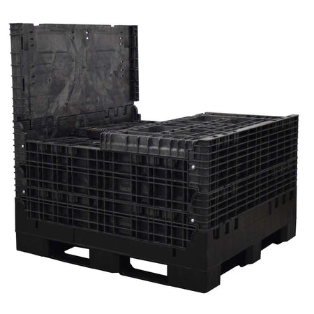 45x48x51 solid foor bulk container three walls down