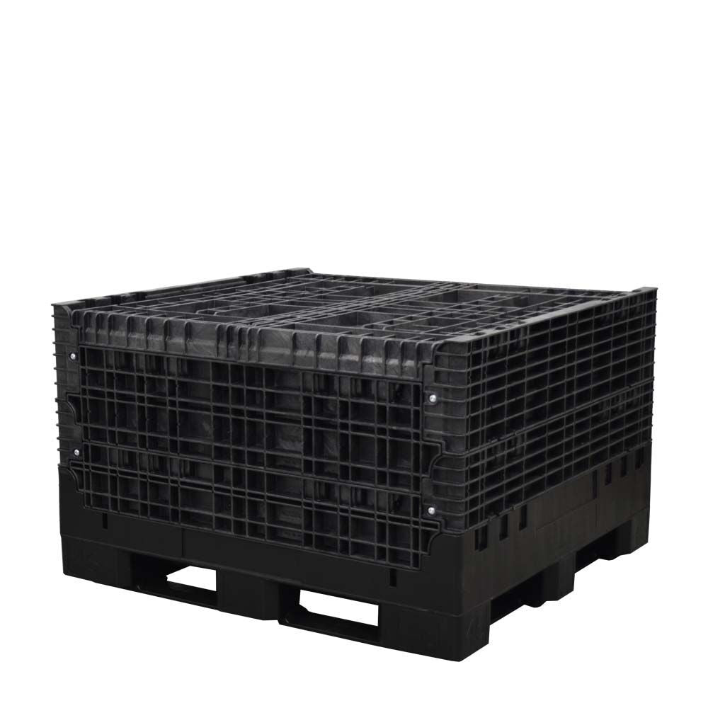 45" x 48" x 51" Solid Floor Collapsible Bulk Container collapsed 