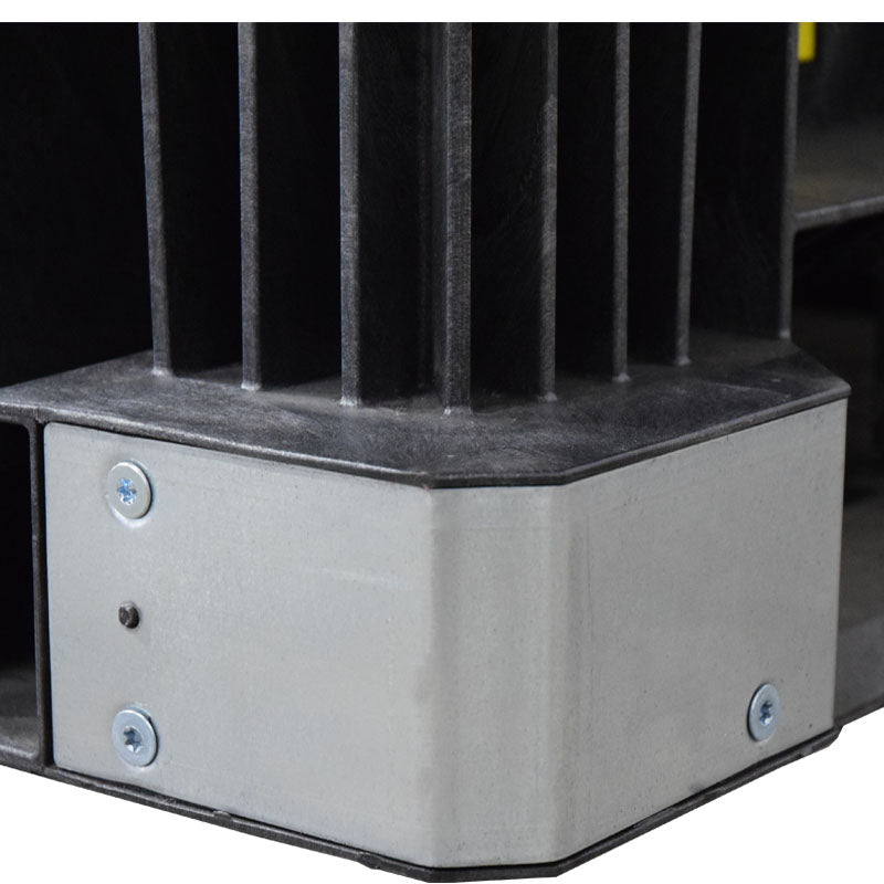 57" x 45" x 32" Hopper Bottom corner hit plate