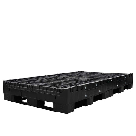 90" x 48" x 34" Medium-Duty Extended-Length Collapsible Bulk Container collapsed 
