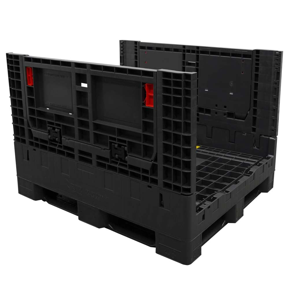 40x48x34 bulk container two walls down
