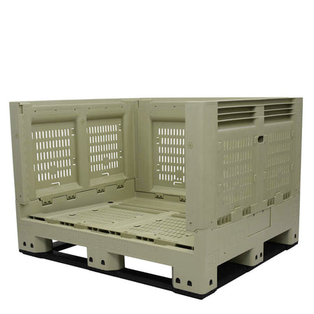40x48x33 collapsible vented container one wall down