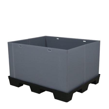 40" x 48" x 30" Plastic Pallet Pack Container top removed