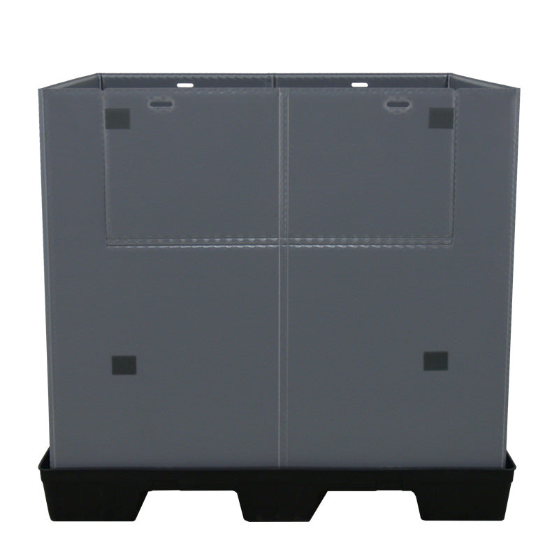 40" x 48" x 45" Plastic Pallet Pack Container front view no lid