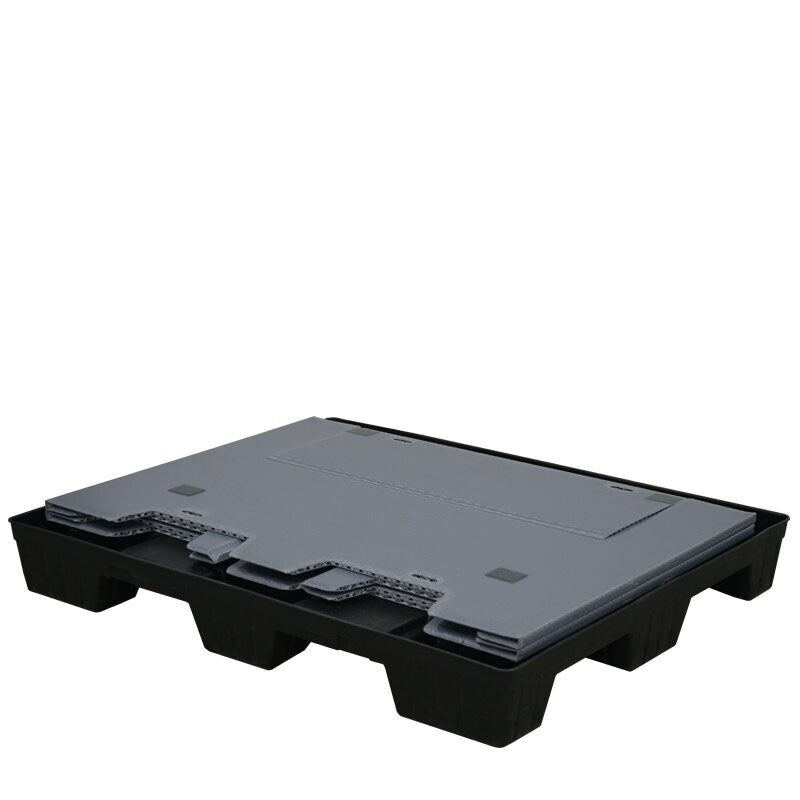 45" x 48" x 34" Plastic Pallet Pack Container collapesed 