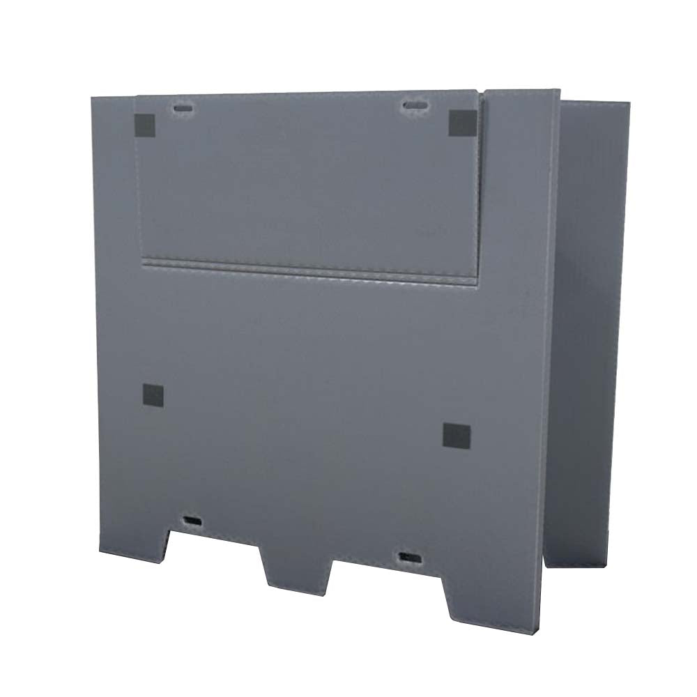 Gray plastic pallet pack sleeve