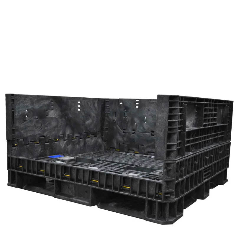 45" x 48" x 25" bulk container, one wall down