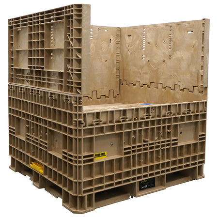 Front wall down 45 x 48 x 50 tan hopper 