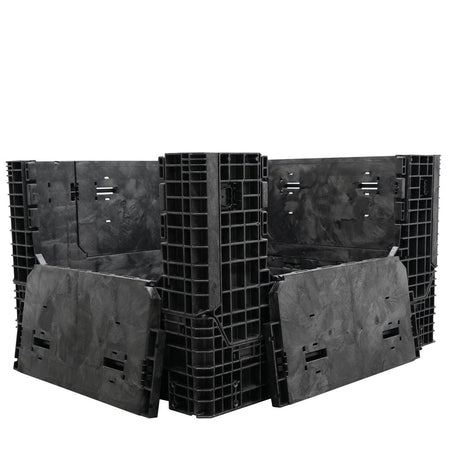 57" x 48" x 34" Extended-Length Collapsible Bulk Container side by side doors