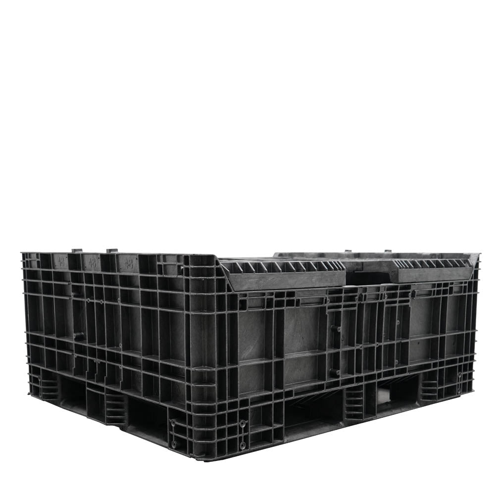 57" x 48" x 44" Extended-Length Collapsible Bulk Container collapsed 