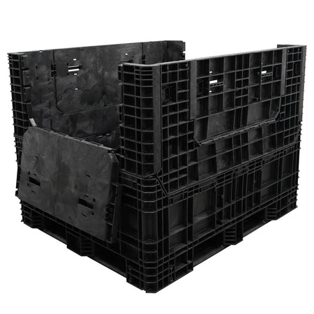 57" x 48" x 44" Extended-Length Collapsible Bulk Container two doors 