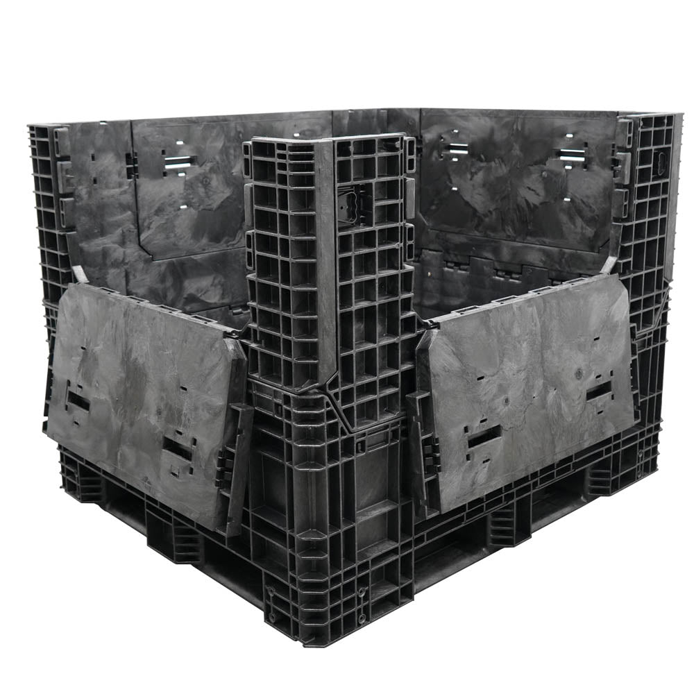 57" x 48" x 44" Extended-Length Collapsible Bulk Container side by side doors