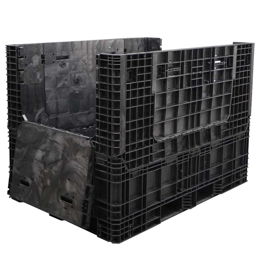 65" x 48" x 50" Extended-Length Collapsible Bulk Container two doors 