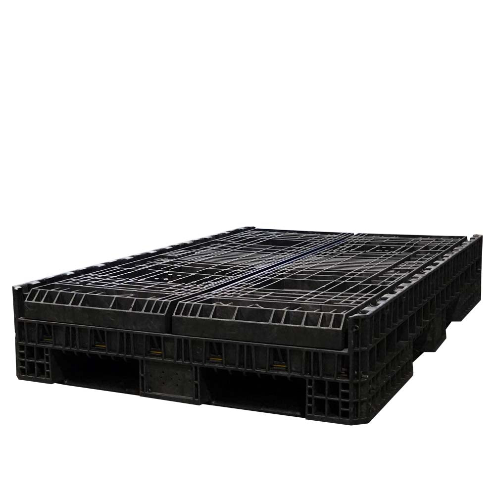 78" x 48" x 34" Heavy-Duty Collapsible Bulk Container collapsed 