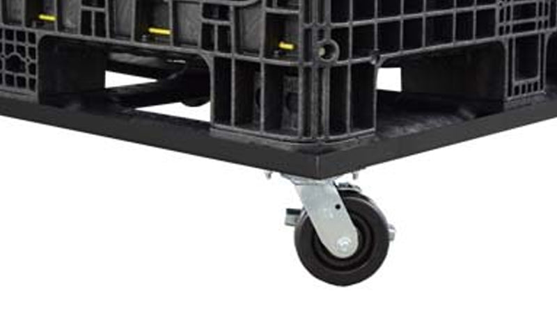 bulk container dolly with protective lip