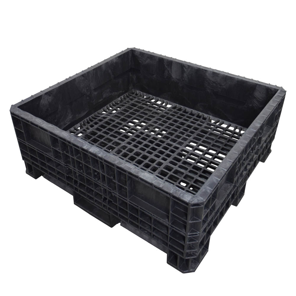 45x48x19 fixed wall bulk container open grid floor 