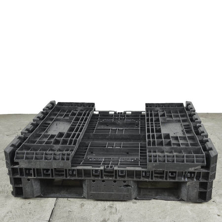 45" x 48" x 25" Used Collapsible Bulk Container collapsed 